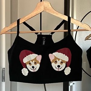 Torrid Santa Christmas Puppy Sleep Bralette Size 1